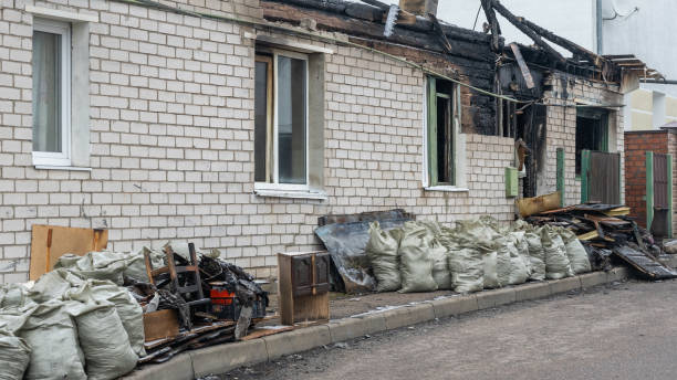 Professional Fire Damage Removal technician working in Windsor, NJ